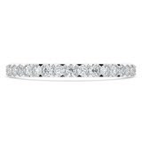 1/2 CTW Round Diamond 3/4 Way Shared-prong Semi-Eternity Anniversary Wedding Band Ring in 14K White Gold (MD230293)