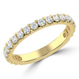 5/8 CTW Round Diamond 3/4 Way Semi-Eternity Anniversary Wedding Band Ring in 14K Yellow Gold (MD230303)