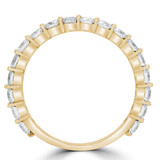 7/8 CTW Round Diamond 3/4 Way Shared-prong Semi-Eternity Anniversary Wedding Band Ring in 14K Yellow Gold (MD230304)