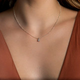 1/4 CT Round Diamond Solitaire Pendant Necklace in 14K White Gold (MD240036)