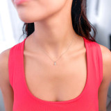 1/4 CT Round Diamond Solitaire Pendant Necklace in 14K White Gold (MD240036)