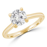 2 1/20 CT Round Diamond 4-Prong Solitaire Engagement Ring in 18K Yellow Gold (MD240041)