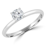 1/3 CT Round Diamond 4-Prong Solitaire Engagement Ring in 14K White Gold (MD240045)