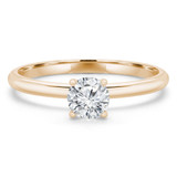 1/3 CT Round Diamond 4-Prong Solitaire Engagement Ring in 14K Yellow Gold (MD240047)