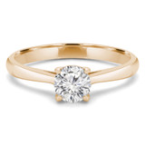 1/3 CT Round Diamond 4-Prong Solitaire Engagement Ring in 14K Yellow Gold (MD240051)