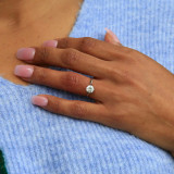 2/5 CT Round Diamond 8-Prong Solitaire Engagement Ring in 14K White Gold (MD240055)