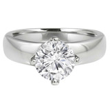 1 1/2 CT Round Lab Created Diamond  4-Prong Solitaire Engagement Ring in 14K White Gold (MD240064)