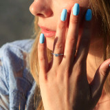 5/8 CTW Round Diamond Shared-prong Trellis Solitaire with Accents Engagement Ring in 14K White Gold (MD240082)