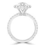 2 1/6 CTW Pear Diamond Pear Halo Engagement Ring in 14K White Gold with Accents (MD240141)