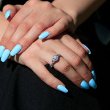 1 1/10 CTW Round Lab Created Diamond  Twisted-shank Halo Engagement Ring in 14K White Gold (MD240185)