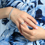 1 1/10 CTW Round Lab Created Diamond  Twisted-shank Halo Engagement Ring in 14K White Gold (MD240185)