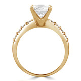 1 3/4 CTW Round Lab Created Diamond  Solitaire with Accents Engagement Ring in 14K Yellow Gold (MD240195)