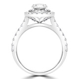1 2/5 CTW Oval Diamond Cathedral Double Oval Halo Engagement Ring in 14K White Gold (MD240214)