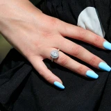 1 2/5 CTW Oval Diamond Cathedral Double Oval Halo Engagement Ring in 14K White Gold (MD240214)