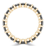 4 4/5 CTW Oval Black Diamond Shared-prong Full Eternity Anniversary Wedding Band Ring in 14K Yellow Gold *Size 6.25 Only* (MD240311)