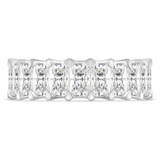 6 2/5 CTW Radiant Lab Created Diamond  Full Eternity Anniversary Wedding Band Ring in 14K White Gold *Size 6.5 Only* (MD240313)