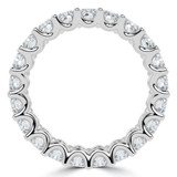 6 2/5 CTW Radiant Lab Created Diamond  Full Eternity Anniversary Wedding Band Ring in 14K White Gold *Size 6.5 Only* (MD240313)
