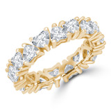 3 2/3 CTW Heart Lab Created Diamond  Full Eternity Anniversary Wedding Band Ring in 14K Yellow Gold *Size 6.5 Only* (MD240314)