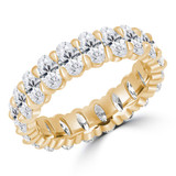 3 2/3 CTW Oval Lab Created Diamond  Full Eternity Anniversary Wedding Band Ring in 14K Yellow Gold *Size 6.25 Only* (MD240316)