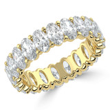 3 2/3 CTW Oval Lab Created Diamond  Full Eternity Anniversary Wedding Band Ring in 14K Yellow Gold *Size 6.25 Only* (MD240316)