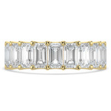 6 2/5 CTW Emerald Lab Created Diamond  Full Eternity Anniversary Wedding Band Ring in 14K Yellow Gold *Size 6.5 Only* (MD240317)