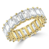 6 2/5 CTW Emerald Lab Created Diamond  Full Eternity Anniversary Wedding Band Ring in 14K Yellow Gold *Size 6.5 Only* (MD240317)