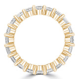 4 1/8 CTW Princess Lab Created Diamond  Full Eternity Anniversary Wedding Band Ring in 14K Yellow Gold *Size 6 Only* (MD240318)