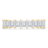 4 1/8 CTW Princess Lab Created Diamond  Full Eternity Anniversary Wedding Band Ring in 14K Yellow Gold *Size 6 Only* (MD240318)