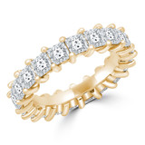 4 1/8 CTW Princess Lab Created Diamond  Full Eternity Anniversary Wedding Band Ring in 14K Yellow Gold *Size 6 Only* (MD240318)