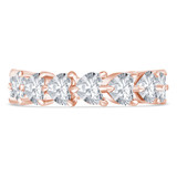 4 3/4 CTW Heart Lab Created Diamond  Full Eternity Anniversary Wedding Band Ring in 14K Rose Gold *Size 6.75 Only* (MD240319)