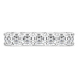 6 3/5 CTW Asscher Lab Created Diamond  Full Eternity Anniversary Wedding Band Ring in 14K White Gold *Size 7 Only* (MD240320)