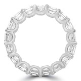 6 3/5 CTW Asscher Lab Created Diamond  Full Eternity Anniversary Wedding Band Ring in 14K White Gold *Size 7 Only* (MD240320)
