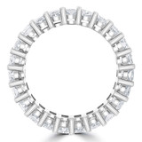 4 2/5 CTW Radiant Lab Created Diamond  Full Eternity Anniversary Wedding Band Ring in 14K White Gold *Size 6 Only* (MD240321)