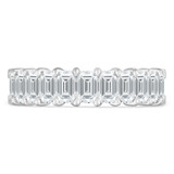 4 4/5 CTW Emerald Lab Created Diamond  Full Eternity Anniversary Wedding Band Ring in 14K White Gold *Size 6 Only* (MD240322)