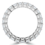 4 4/5 CTW Emerald Lab Created Diamond  Full Eternity Anniversary Wedding Band Ring in 14K White Gold *Size 6 Only* (MD240322)