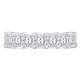 5 9/10 CTW Emerald Lab Created Diamond  Full Eternity Anniversary Wedding Band Ring in 14K White Gold *Size 6.5 Only* (MD240323)