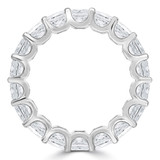 5 9/10 CTW Emerald Lab Created Diamond  Full Eternity Anniversary Wedding Band Ring in 14K White Gold *Size 6.5 Only* (MD240323)