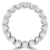 5 9/10 CTW Emerald Lab Created Diamond  Full Eternity Anniversary Wedding Band Ring in 14K White Gold *Size 6.5 Only* (MD240323)