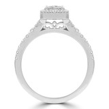 1 1/20 CTW Princess Diamond Princess Halo Engagement Ring in 14K White Gold (MD240419)