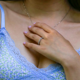 9/10 CTW Round Diamond Shared Prong Semi-Eternity Anniversary Wedding Band Ring in 14K White Gold (MD240423)