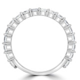 9/10 CTW Round Diamond Shared Prong Semi-Eternity Anniversary Wedding Band Ring in 14K White Gold (MD240423)