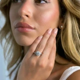 1 9/10 CTW Round Diamond Cathedral Halo Engagement Ring in 18K White Gold (MD240439)