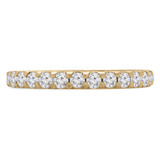 3/5 CTW Round Lab Created Diamond  Shared Prong Semi-Eternity Anniversary Wedding Band Ring in 14K Yellow Gold (MD240455)