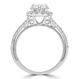2 5/8 CTW Oval Lab Created Diamond  Split-shank Halo Engagement Ring in 18K White Gold (MD250003)