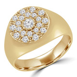 2/5 CTW Round Lab Created Diamond  Pinky Cocktail Ring in 14K Yellow Gold (MD250014)