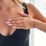 2/5 CTW Round Lab Created Diamond  Pinky Cocktail Ring in 14K Yellow Gold (MD250014)