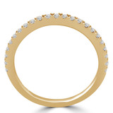 1/5 CTW Round Lab Created Diamond  Semi-Eternity Anniversary Wedding Band Ring in 14K Yellow Gold (MD250040)