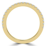 1/5 CTW Round Lab Created Diamond  Semi-Eternity Anniversary Wedding Band Ring in 14K Yellow Gold (MD250040)