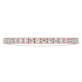 1/3 CTW Round Lab Created Diamond  3/4 Way Semi-Eternity Anniversary Wedding Band Ring in 14K Rose Gold (MD250041)