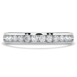 1/3 CTW Round Lab Created Diamond  Channel Set Semi-Eternity Anniversary Wedding Band Ring in 14K White Gold (MD250042)